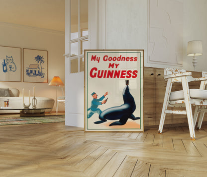 My Goodness Guinness Vintage Poster
