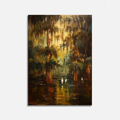 Póster de Garzas en Pantano de Ciprés