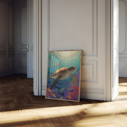 Underwater Sea Turtle Sanctuary Poster