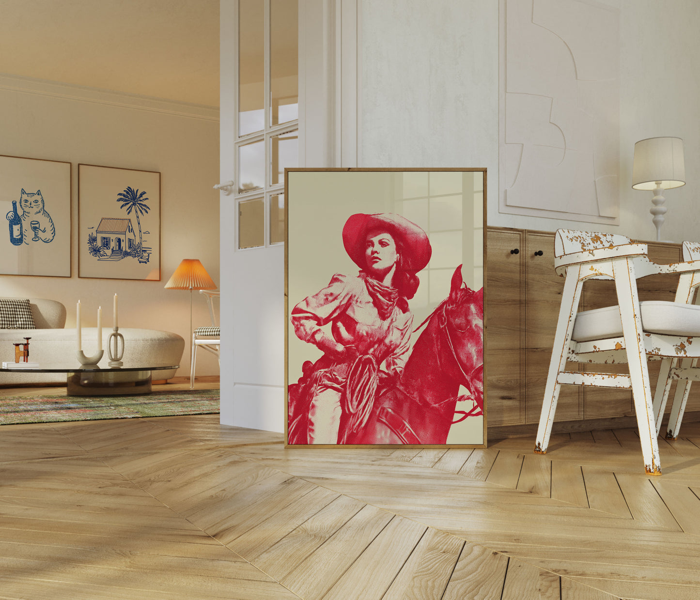 Wild West Cowgirl Rider Poster