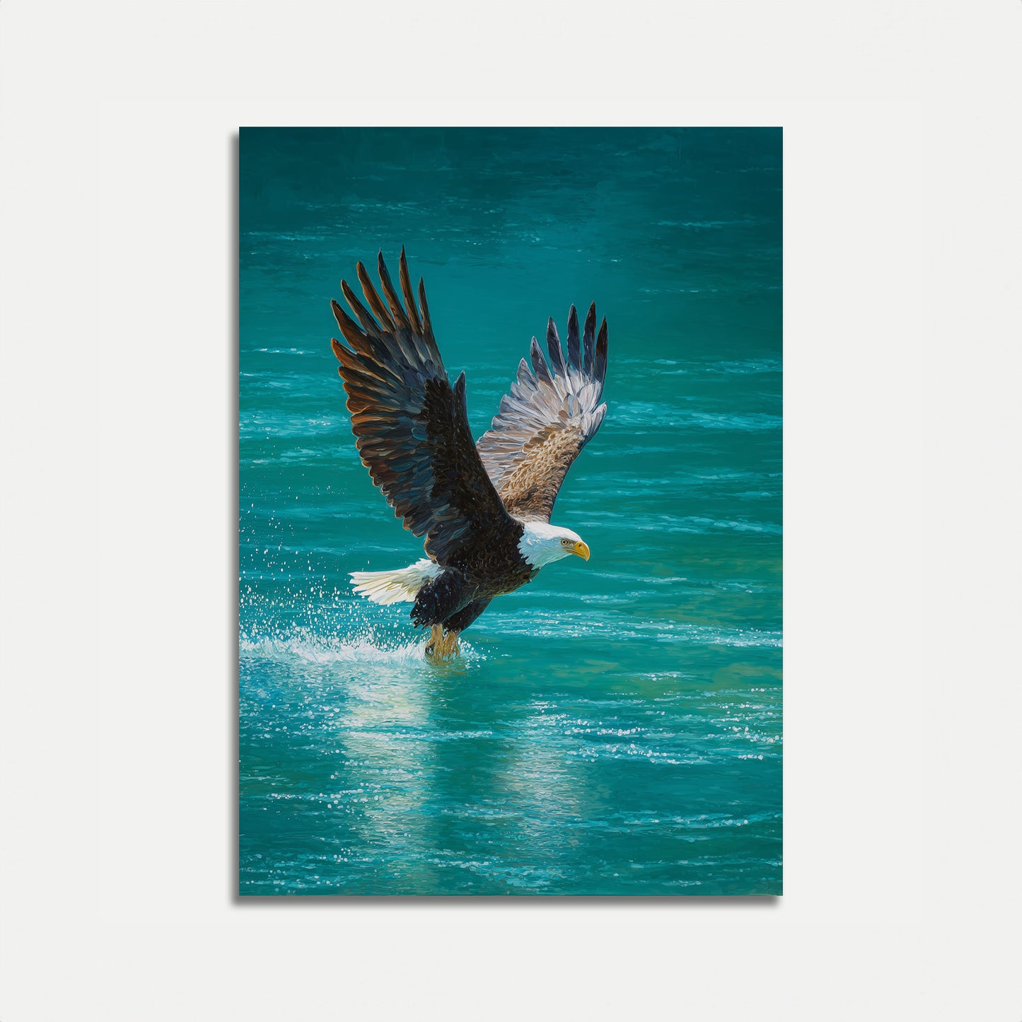 Bald Eagle Ocean Hunting Poster