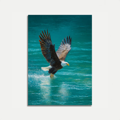 Bald Eagle Ocean Hunting Poster