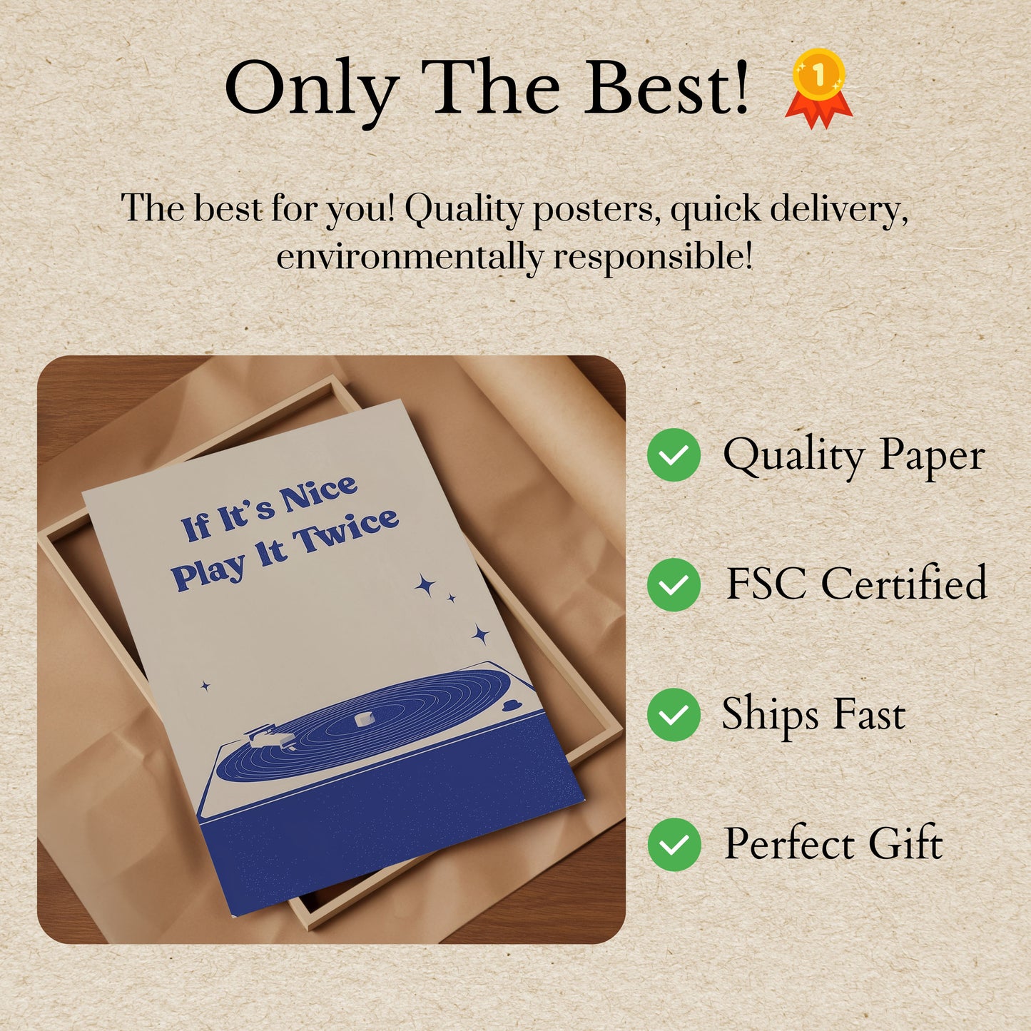 Vintage Vinyl Music Lover Poster