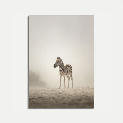 Solitary Zebra Desert Poster