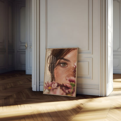 Freckled Beauty in Bloom Poster