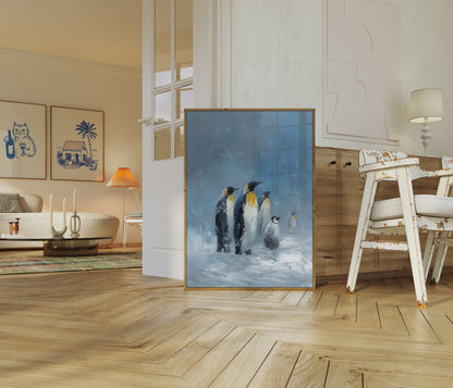 Affiche des Manchots Empereurs en Hiver