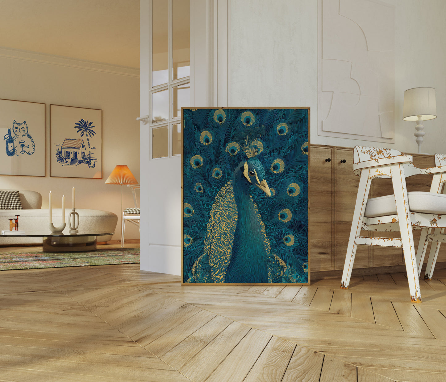 Affiche d'exposition du paon royal