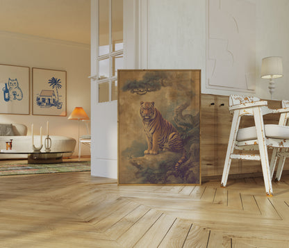 Majestic Tiger Oriental Art Poster