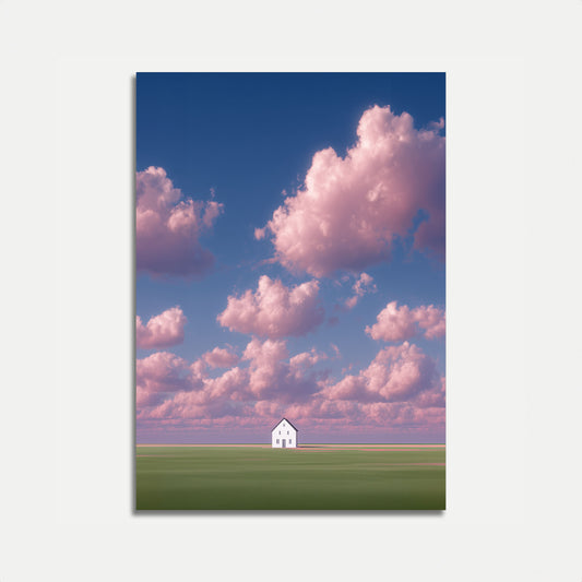 Solitude in Pink Clouds Poster