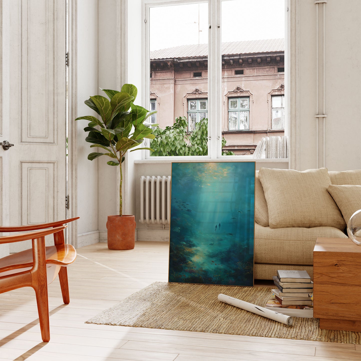 Póster de exploración submarina de Deep Blue