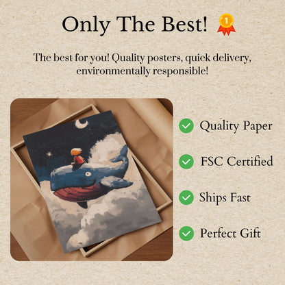 Dreamy Whale Adventure Poster