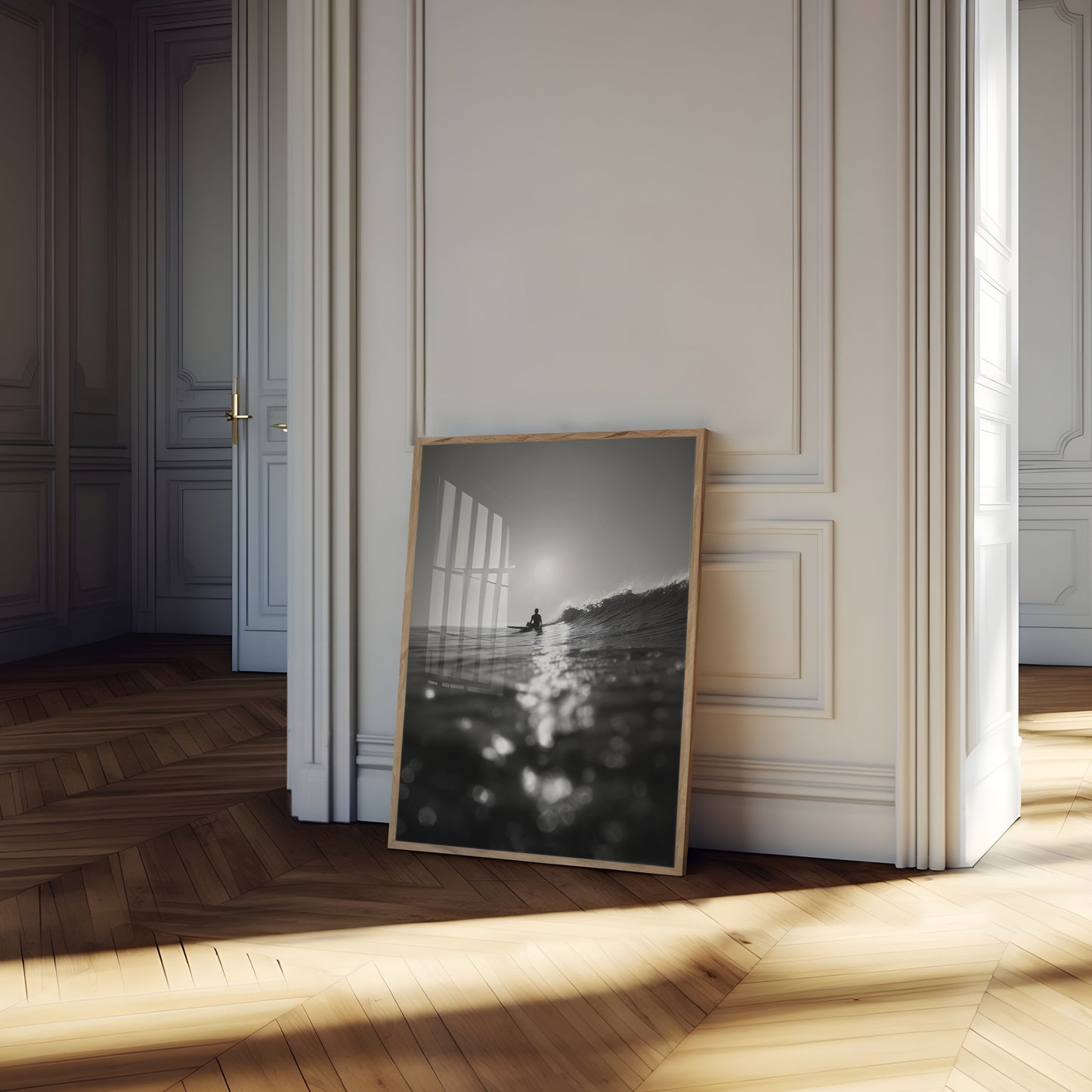 Póster de Surfista Esperando Olas