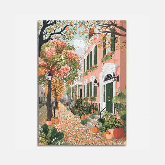 Autumn Street Charm Poster