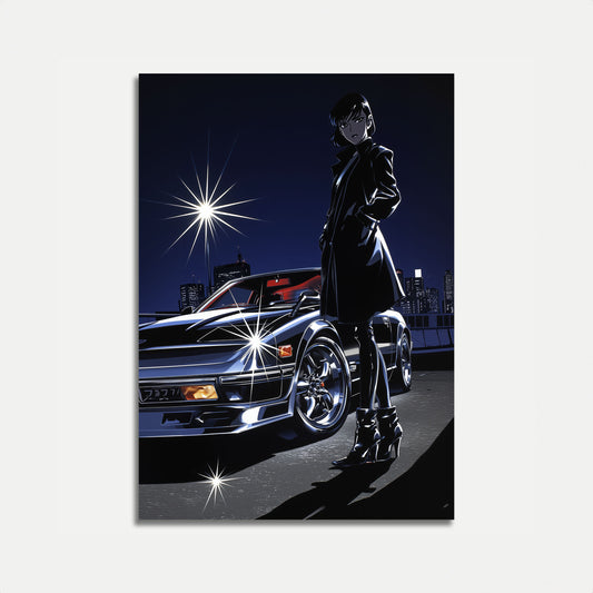 Cartel de Ciudad Nocturno Negro