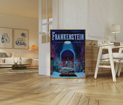Frankenstein's Laboratory Neon Poster