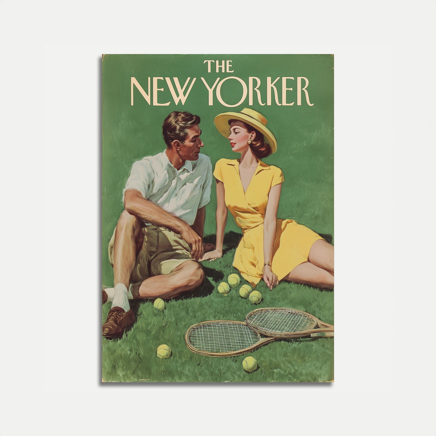 Vintage New Yorker Tennis Poster