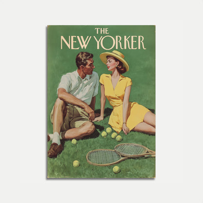 Vintage New Yorker Tennis Poster