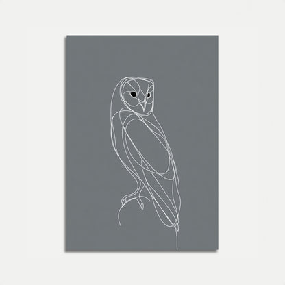 Poster di Gufo Lineare Elegante