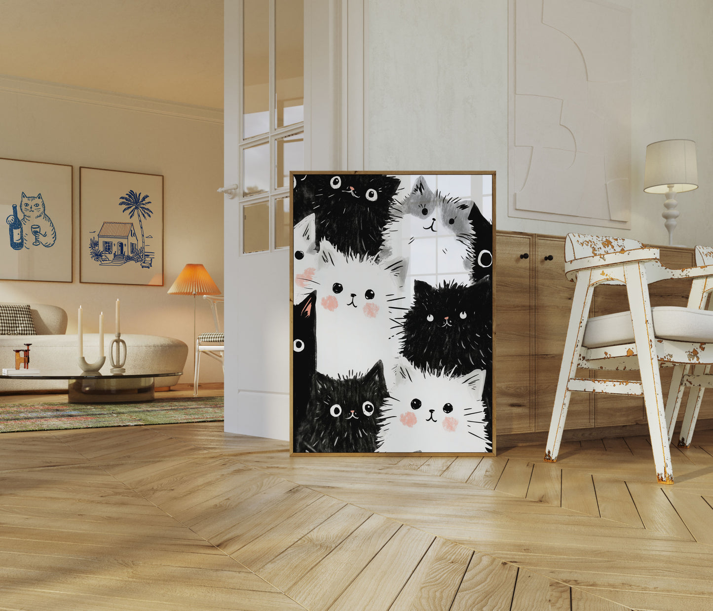 Fluffy Cats Party Poster