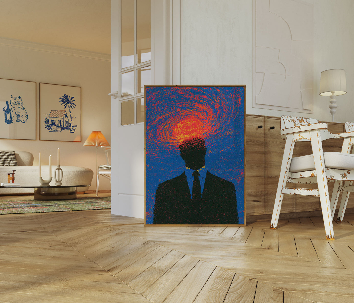Mind on Fire Abstract Poster