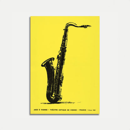 Vintage Jazz-Saxophon-Plakat Wien