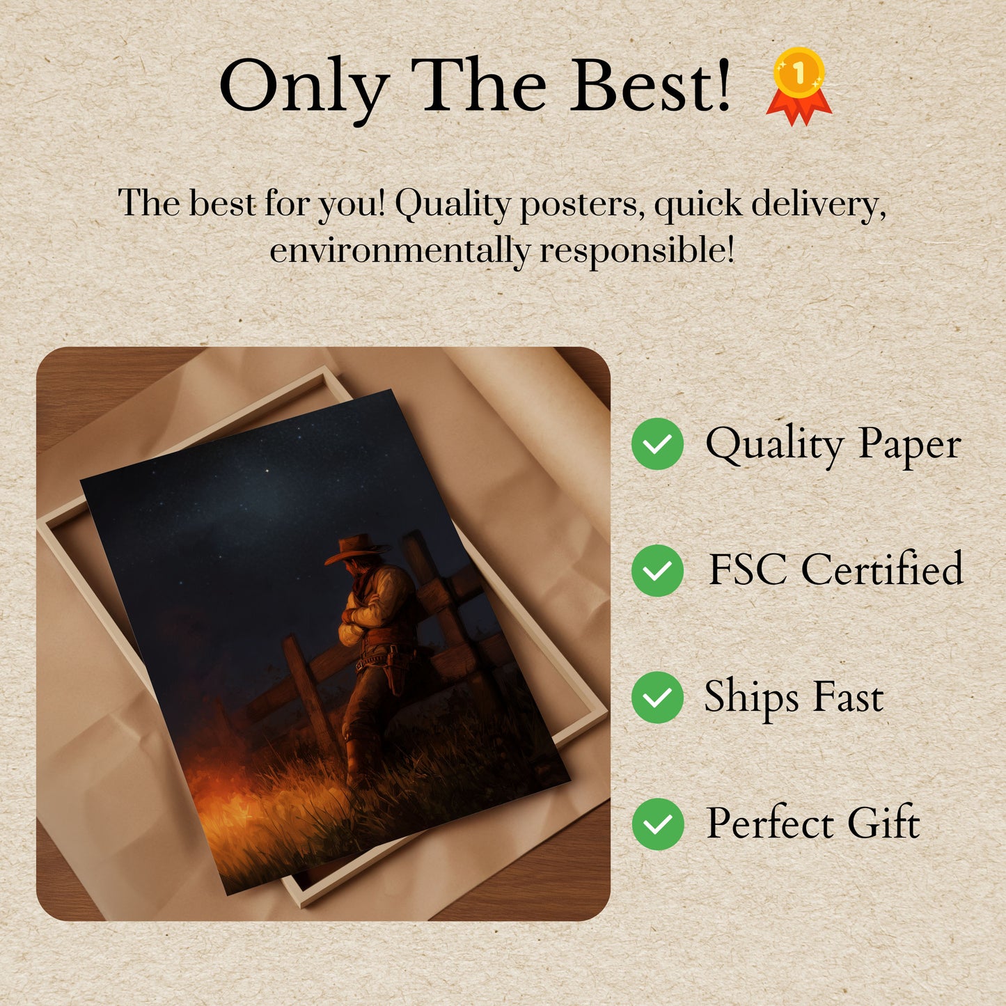 Lone Cowboy Night Vigil Poster