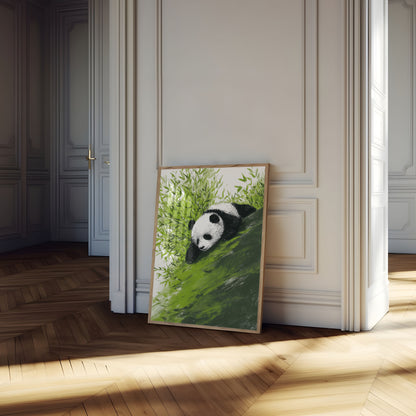 Reuzenpanda Rustend op Tak Poster