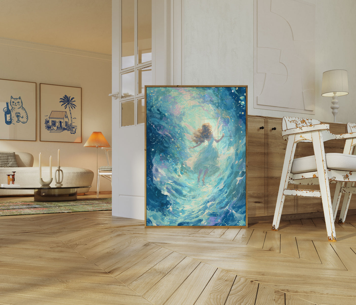 Himmelsk Fe i Magiskt Ljus Poster