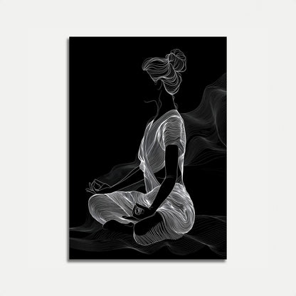 Zen Meditation Silhouette Poster