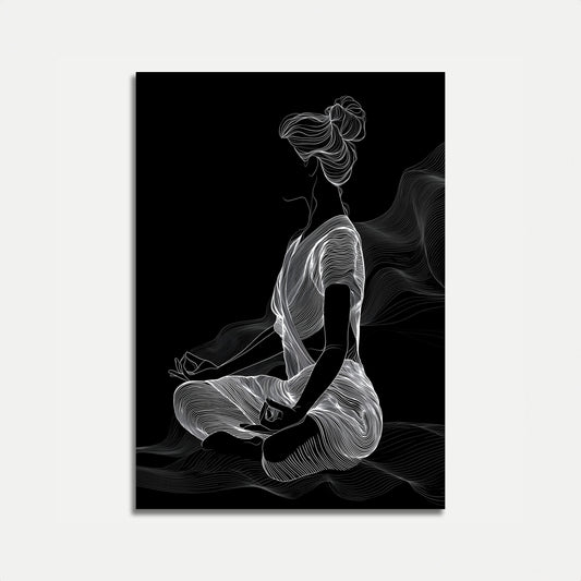 Zen Meditation Silhouette Poster