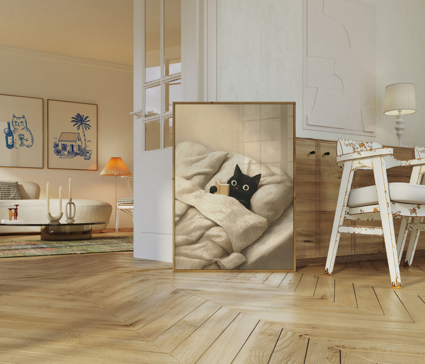 Pôster de Tempo de Leitura do Gato Aconchegante