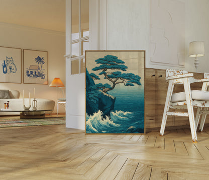 Kystbonsaitræ Oceanplakat