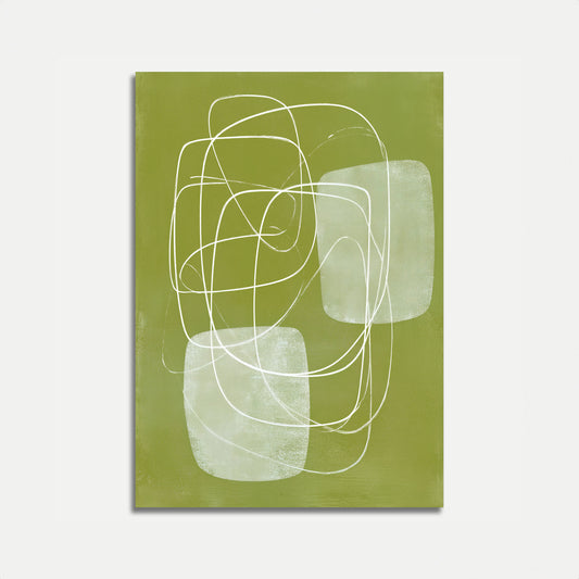 Abstrakt Geometrisk Linjekuns Plakat