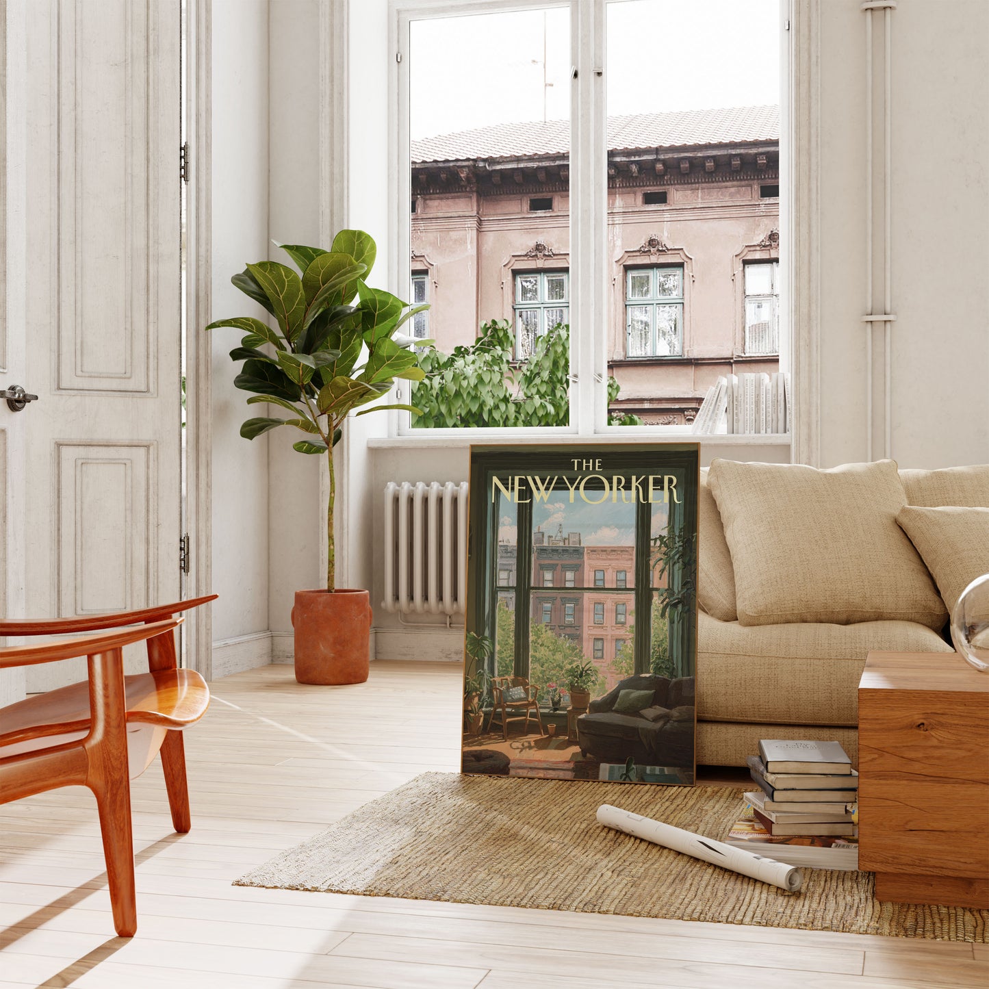 New York City Apartment View Poster