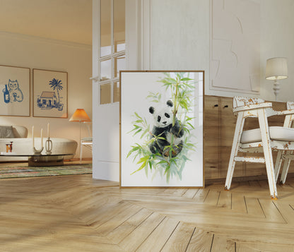 Gentle Bamboo Panda Poster