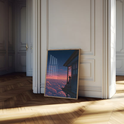 Above the Clouds Sunset Poster