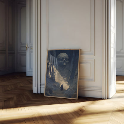 Dunkler Schädel-Berg-Passage Poster
