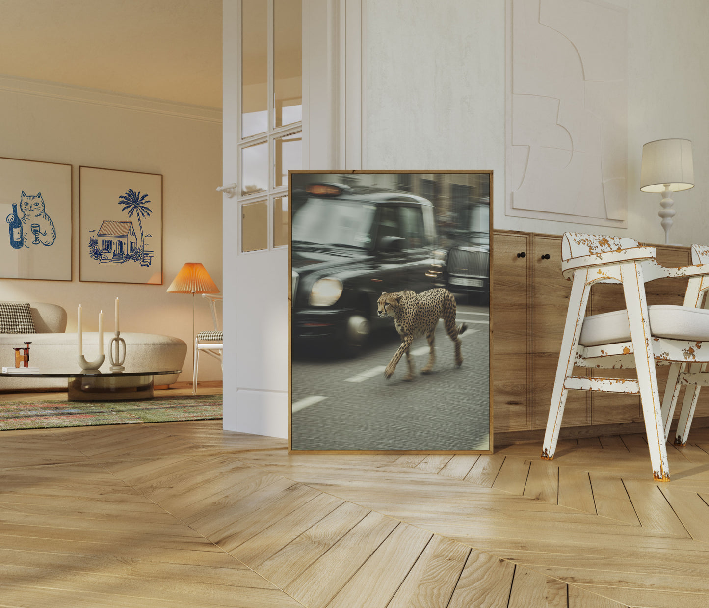 Urban Cheetah Speed Poster