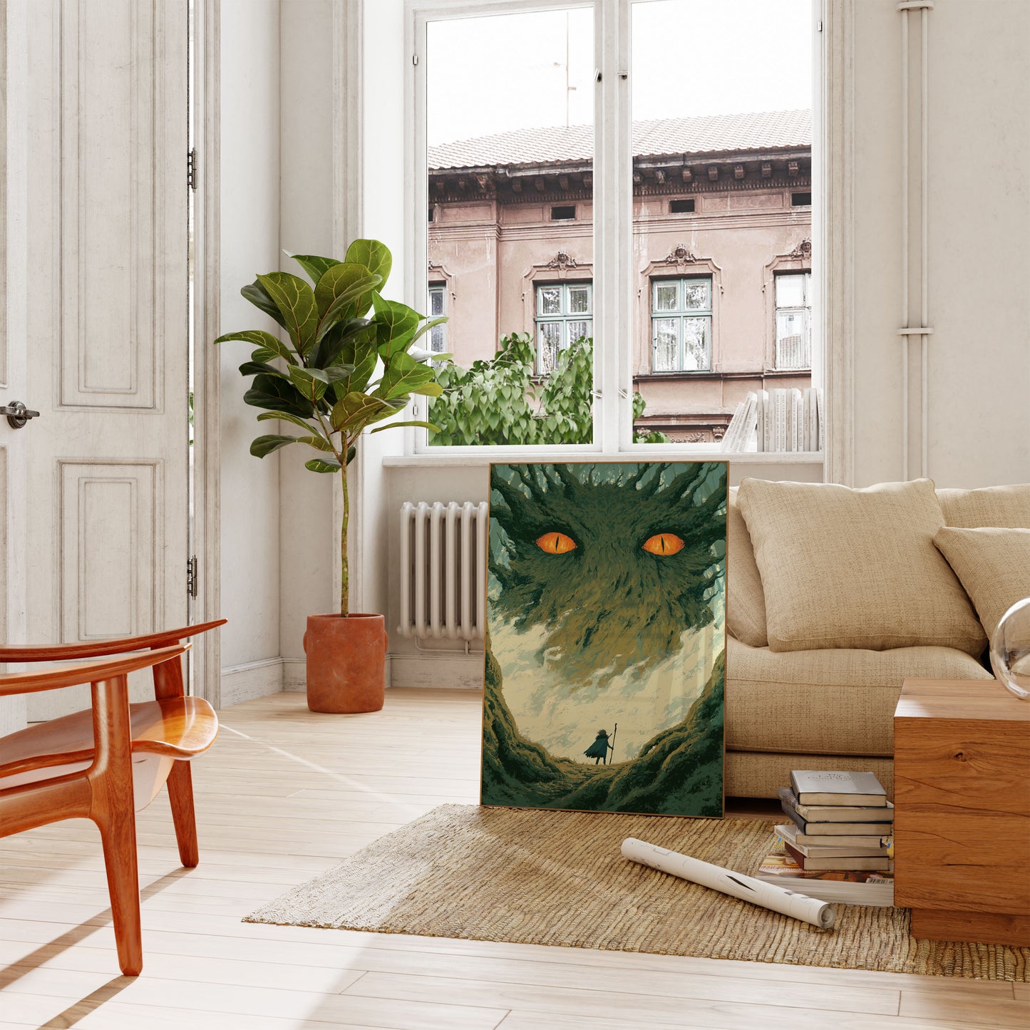 Forest Guardian's Glowing Eyes Poster