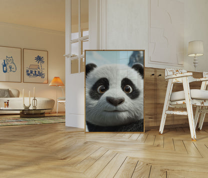 Affiche gros plan d'un adorable panda