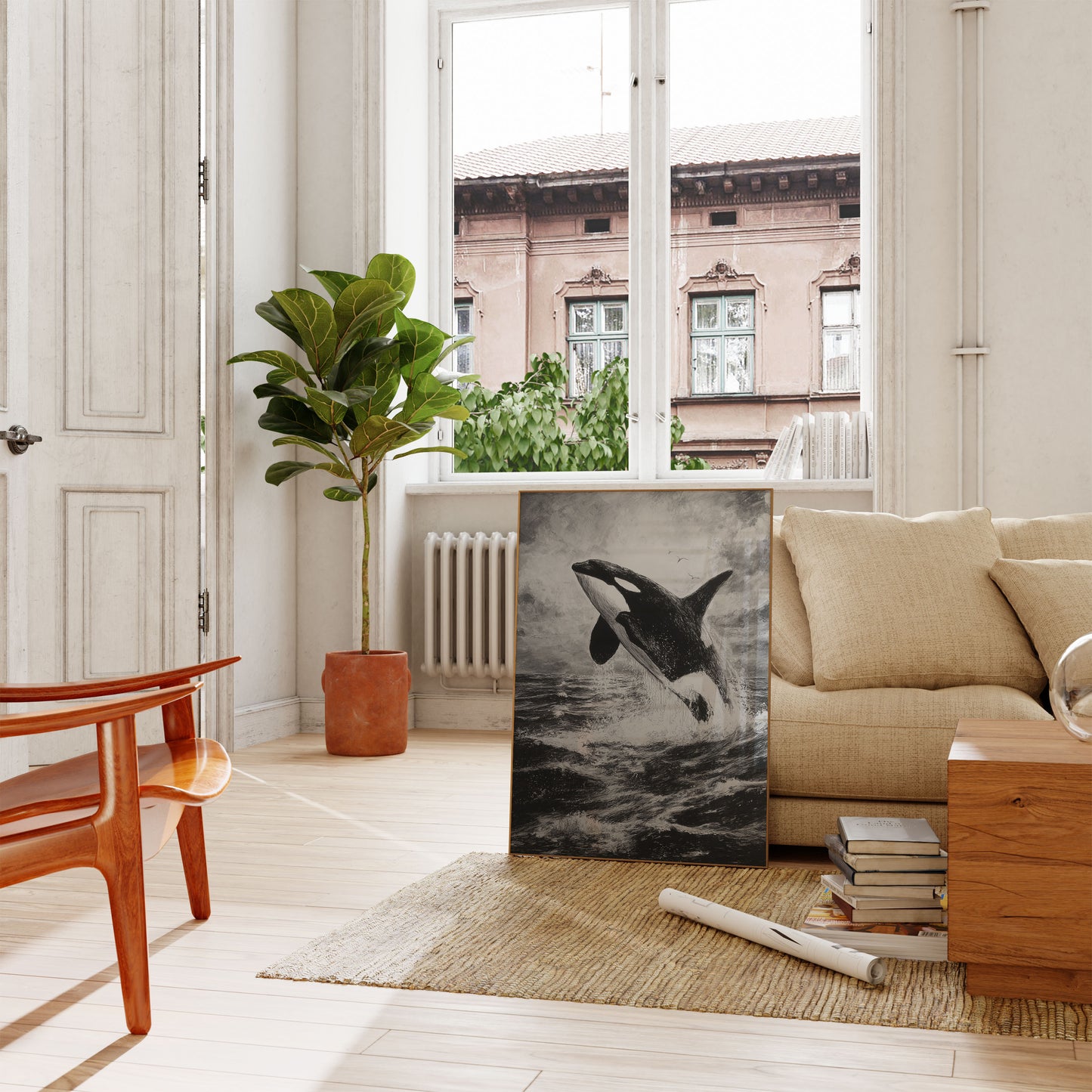 Majestic Orca Ocean Leap Poster