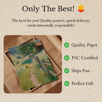 Pôster de Gato no Campo Tranquilo