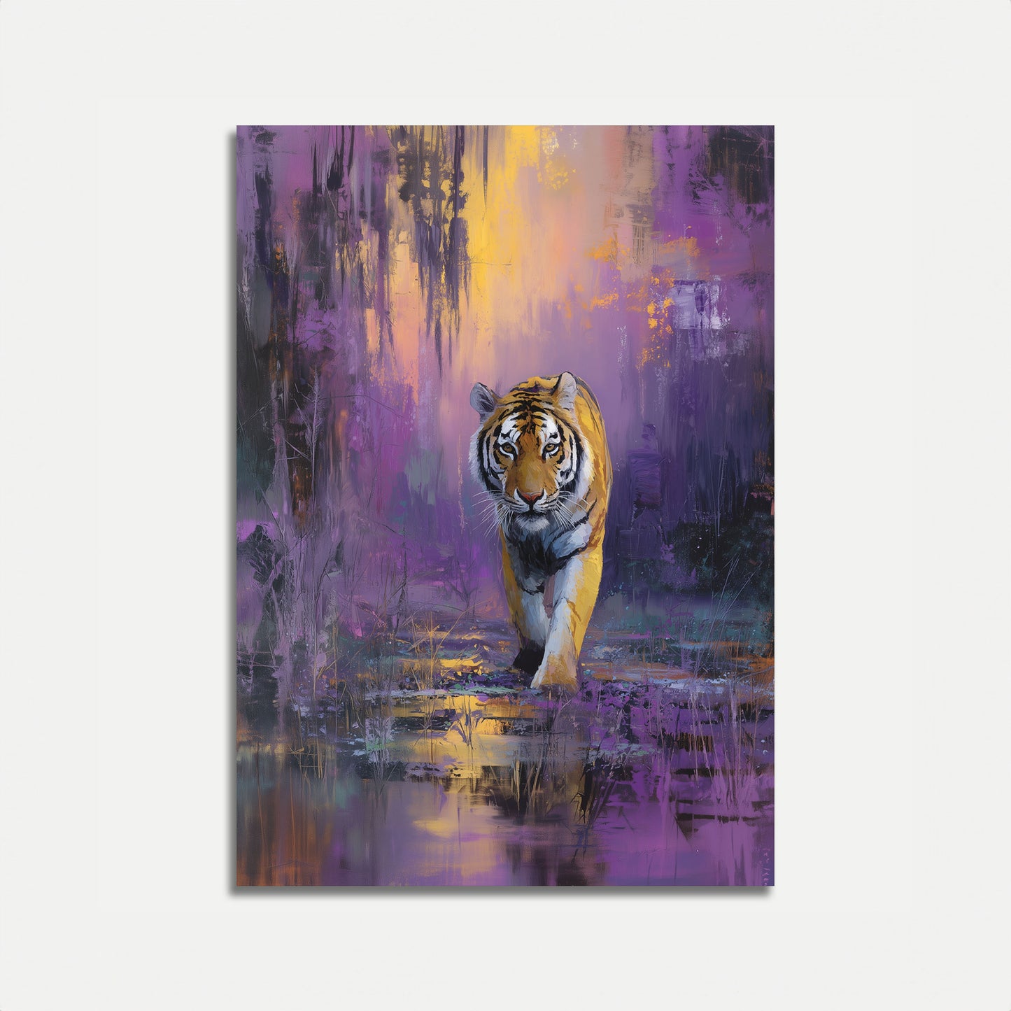 Mystic Tiger Purple Forest Poster