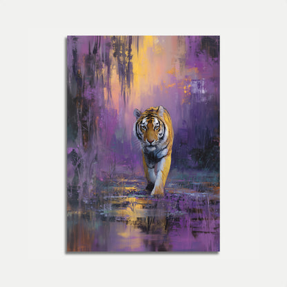 Mystic Tiger Purple Forest Poster