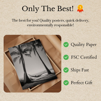 Cartaz de Rede de Dormir Entre Palmeiras