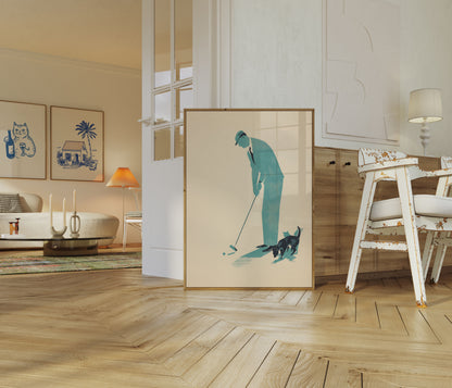 Vintage Golf Swing Poster