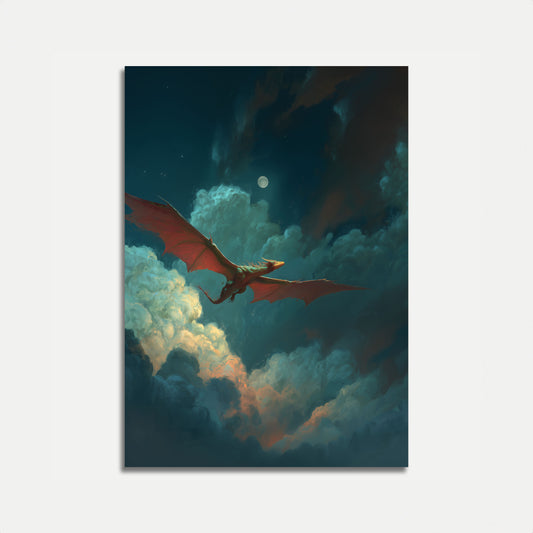 Midnight Dragon Flight Poster