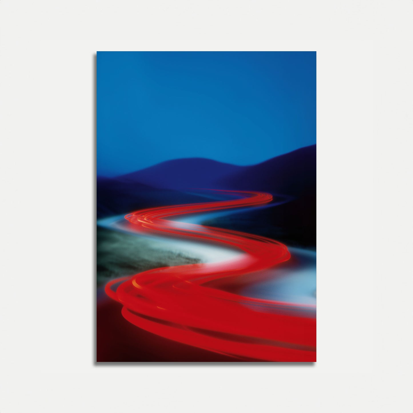 Crimson Velocity Mountain Poster