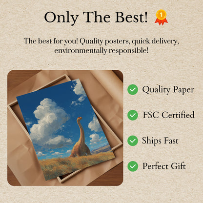 Póster del Brachiosaurus Prairie Sky