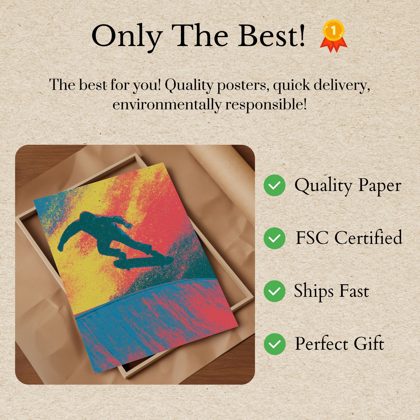 Surfer Riding Ocean Wave Poster